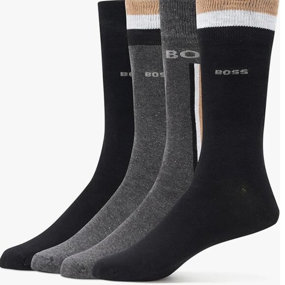 BOSS Men's Four Pack Logo Dress Sock Gift Set - Picture 4 of 4
